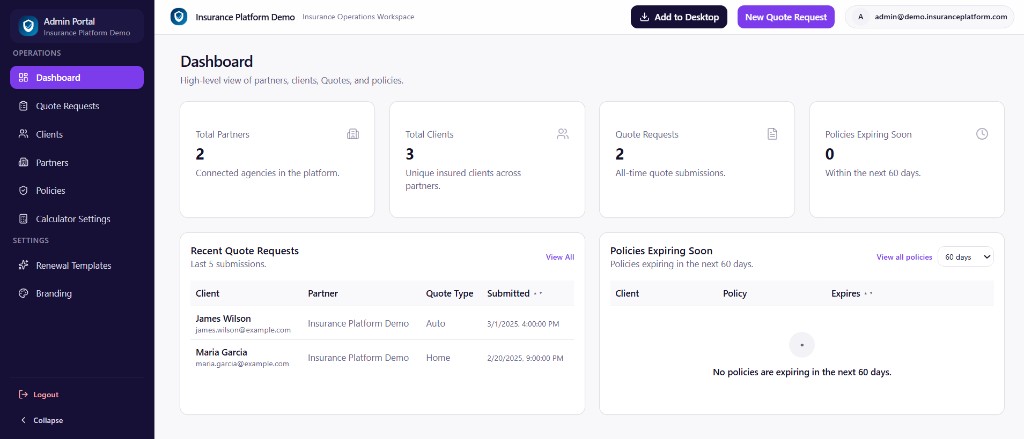 Admin Dashboard