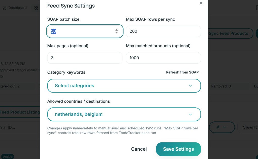Sync Settings